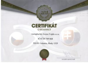 Certifikát online zbierka
